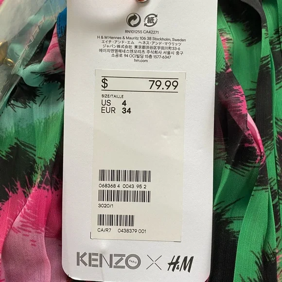 Kenzo for H&M Size 4 Leopard Print Top New With Tags - Picture 5 of 5